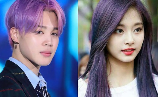 Fan ‘đứng hình’ khi ngắm các thần tượng K-pop với mái tóc tím: Jungkook, V BTS, Tzuyu Twice…