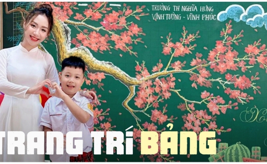 Thầy cô thi nhau khoe tài trang trí bảng đẹp như tranh vẽ, ai nhìn cũng phải tấm tắc