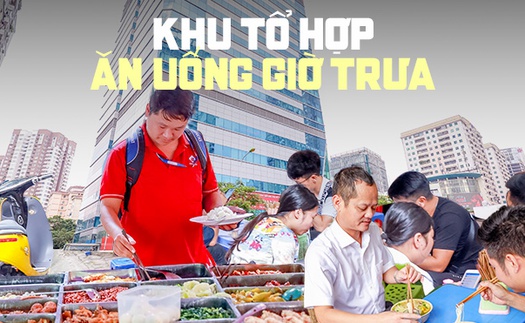 Khu tổ hợp ăn uống của dân công sở Lê Văn Lương: Hàng chục món tự chọn như buffet, dù cách 5 phút vẫn phải đi xe vì một lý do