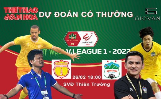 Dự đoán trúng thưởng V-League 2022: Trận Nam Định vs HAGL