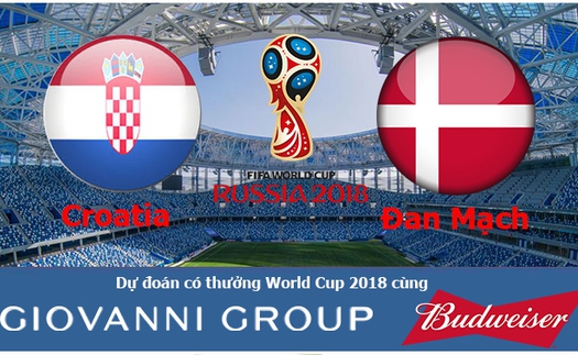 Dự đoán có thưởng World Cup 2018: Trận Croatia – Đan Mạch (vòng 1/8)