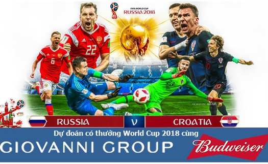 Dự đoán có thưởng World Cup 2018: Trận Nga – Croatia (Vòng tứ kết)