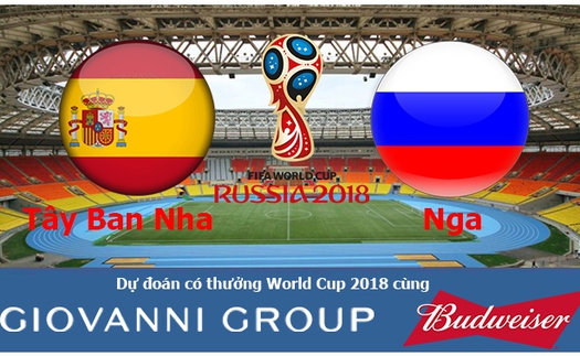 Dự đoán có thưởng World Cup 2018: Trận Tây Ban Nha – Nga (vòng 1/8)