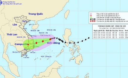 Đêm 4/11, nhiều khu vực có mưa, dông, có nơi mưa to đến rất to