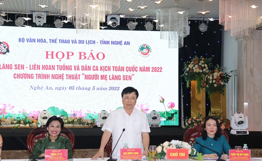 Liên hoan Tuồng và Dân ca kịch toàn quốc gắn với Lễ hội Làng Sen 2022