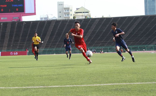 Hòa U22 Thái Lan 0-0, U22 Việt Nam đứng nhất bảng A