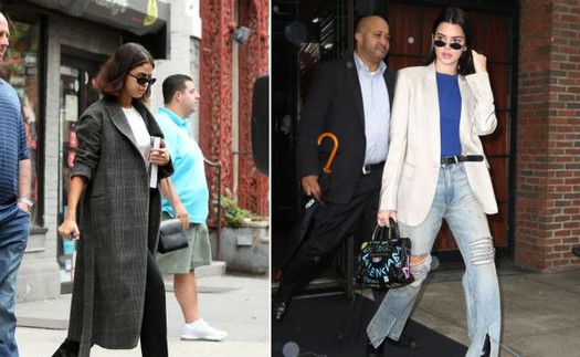 Áo khoác đã bắt đầu xuất hiện trong street style mùa Thu của Kendall Jenner và Selena Gomez