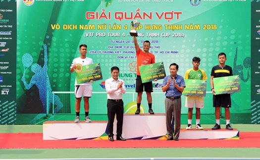 Lão tướng lên ngôi ở giải quần vợt VTF Pro Tour 4