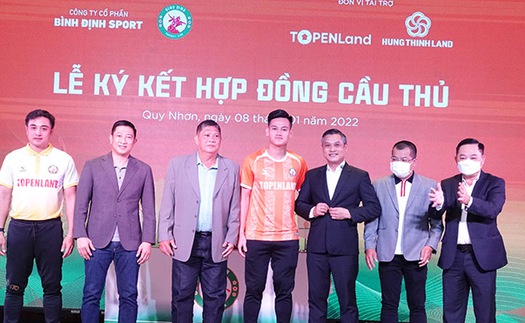 Tấn Tài được thưởng lớn, Bình Định đặt mục tiêu cao tại V-League 2022