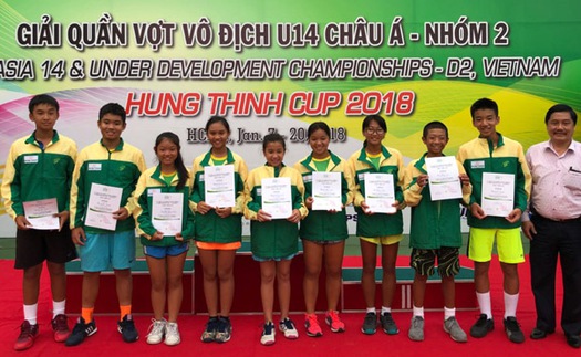 Việt Nam vô địch giải quần vợt U14 nhóm 2 châu Á