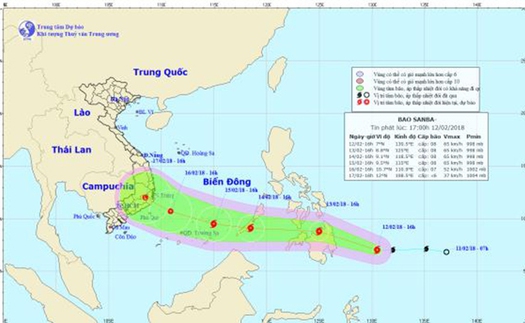 Bão Sanba giật cấp 10 tiến vào Biển Đông, TP.HCM chủ động phương án ứng phó bão