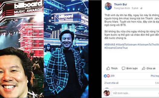 Thanh Bùi tại Billboard 2018: ‘Tuyệt vời khi tái ngộ BTS, Bruno Mars’