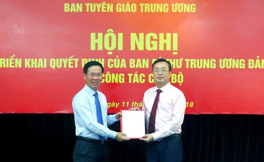 Đồng chí Bùi Trường Giang được bổ nhiệm làm Phó Trưởng ban Tuyên giáo Trung ương