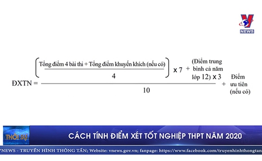 Cách tính điểm xét tốt nghiệp THPT năm 2020