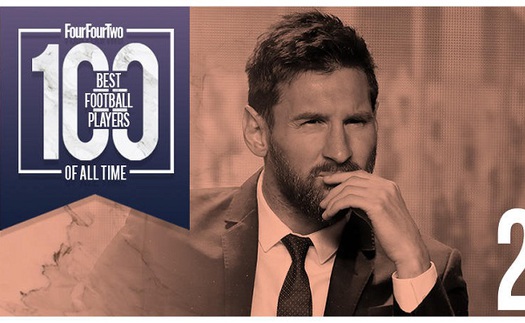 Messi thứ hai, Ronaldo 'béo' thứ 10, Kaka bị gạch tên... nhiều tranh cãi ở top 100 cầu thủ vĩ đại nhất