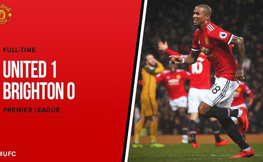 M.U 1-0 Brighton: Ashley Young lập công, M.U thắng trên sân nhà