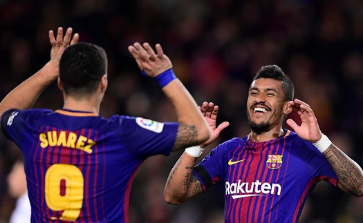 Video clip highlights bàn thắng Barca 4-0 Deportivo: Cú đúp của Suarez và Paulinho