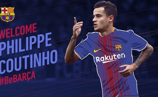 CẬP NHẬT tin sáng 7/1: Barca chiêu mộ thành công Coutinho. M.U cạnh tranh với CLB giàu nhất Trung Quốc