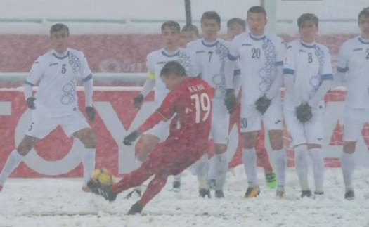 Siêu phẩm 'Cầu vồng tuyết' của Quang Hải đoạt giải Bàn thắng đẹp nhất U23 châu Á 2018