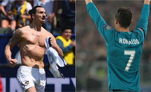 Ibra: 'Bàn của Ronaldo đẹp đấy, nhưng cậu ta nên thử thực hiện từ xa 40m'