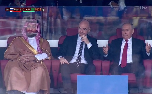 Nga 5-0 Saudi Arabia: Tổng thống Putin gây sốt với phản ứng sau mỗi bàn thắng của đội nhà