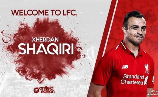 Liverpool đạt thỏa thuận mua Shaqiri, hôm nay kiểm tra y tế