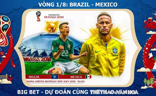 Chọn kèo Brazil vs Mexico (21h00 ngày 2/7) và Bỉ vs Nhật Bản (1h00 ngày 3/7)