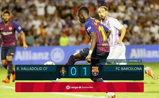 Video clip bàn thắng Valladolid 0-1 Barca: Dembele ghi bàn thắng quý như vàng