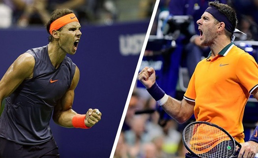 Trực tiếp Bán kết giải Mỹ mở rộng Rafael Nadal vs Del Potro (03h00,08/9)