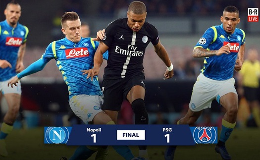 VIDEO Napoli 1-1 PSG: Neymar và Mbappe im tiếng, Napoli lên đầu bảng