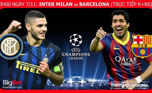 Soi kèo Inter Milan vs Barcelona (03h00 ngày 7/11)