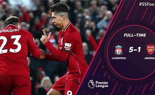 VIDEO Liverpool 5-1 Arsenal: Liverpool quá nhanh, quá mạnh, quá nguy hiểm