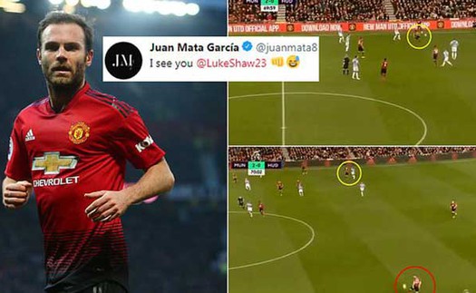 Mata được gọi là 'phù thủy' sau cú vô lê chuyền bóng ngoạn mục cho Luke Shaw