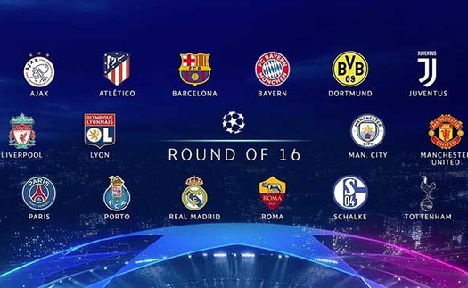 Link xem trực tiếp bốc thăm vòng 1/8 Champions League