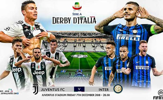 Link xem trực tiếp Juventus vs Inter Milan (02h30, 08/12)