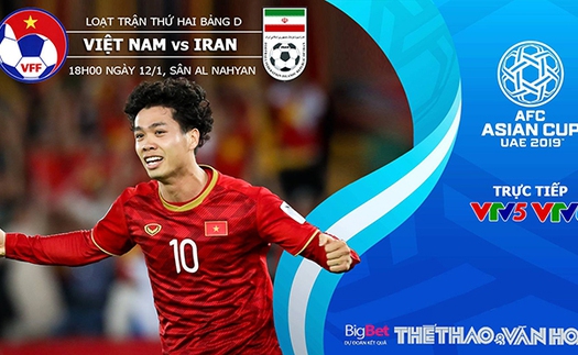 Soi kèo Việt Nam vs Iran (18h00, 12/01). Dự đoán bóng đá Việt Nam vs Iran. VTV6, VTV5 trực tiếp