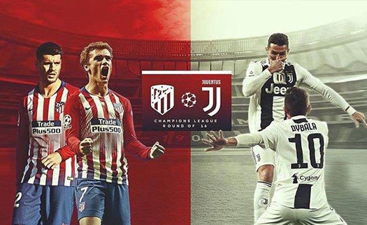 Xem TRỰC TIẾP Atletico Madrid vs Juventus (03h00, 21/02) ở đâu?