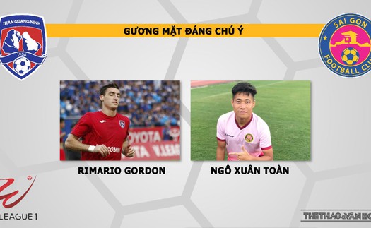 Nhận định và trực tiếp Quảng Ninh vs Sài Gòn (18h00 ngày 20/04), V League 2019 vòng 6