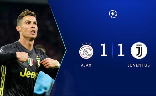 VIDEO Ajax 1-1 Juventus: Ronaldo ghi bàn, tiếp tục lập kỷ lục