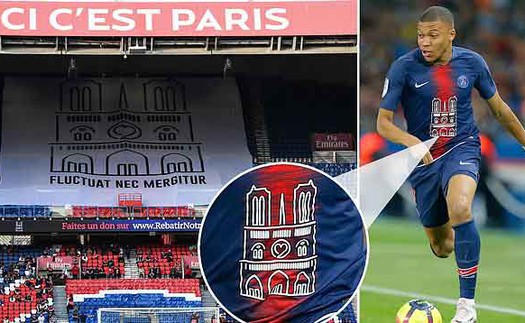 PSG tôn vinh Nhà thờ Đức Bà Paris trong ngày vô địch Ligue 1