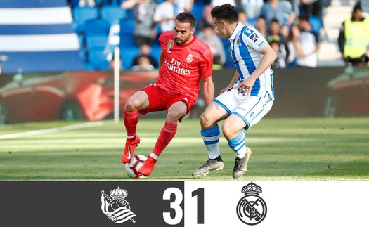 Real Sociedad 3-1 Real Madrid: Hàng thủ liên tiếp mắc sai lầm, Real Madrid thua trận thứ 11