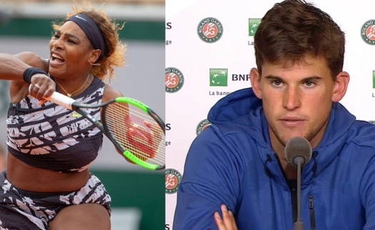 Serena Williams 'cướp' phòng họp báo của Dominic Thiem sau khi bị loại khỏi Roland Garros