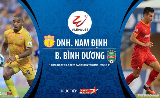 Soi kèo bóng đá DNH Nam Định vs Becamex Bình Dương. Trực tiếp bóng đá V-League 2020