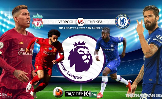 Soi kèo bóng đá. Liverpool vs Chelsea. Trực tiếp ngoại hạng Anh. K+PM