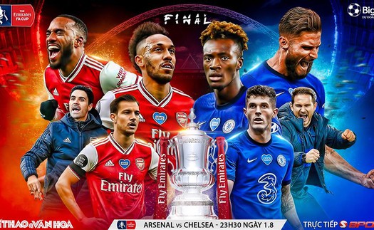 Link xem trực tiếp bóng đá. Arsenal vs Chelsea. Trực tiếp bóng đá cúp FA. FPT, SCTV