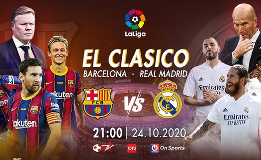 Cập nhật trực tiếp bóng đá Tây Ban Nha: Barcelona vs Real Madrid