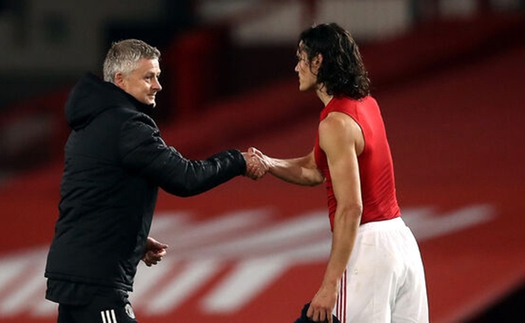 HLV Solskjaer hết lời ca ngợi bản năng sát thủ của Cavani