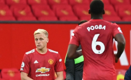 Sheff Utd - MU: Van de Beek có thể thay Pogba nhưng cần được đá nhiều hơn