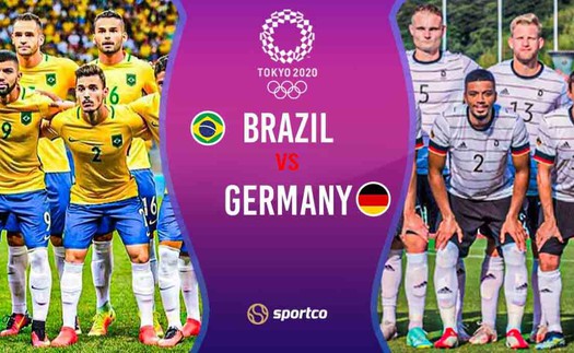 Trực tiếp bóng đá U23 Brazil vs Đức. VTV5 VTV6 trực tiếp Olympic 2021