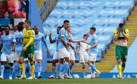 Kết quả bóng đá Man City 5-0 Norwich: Grealish 'mở tài khoản', Man City thắng đậm trên sân nhà